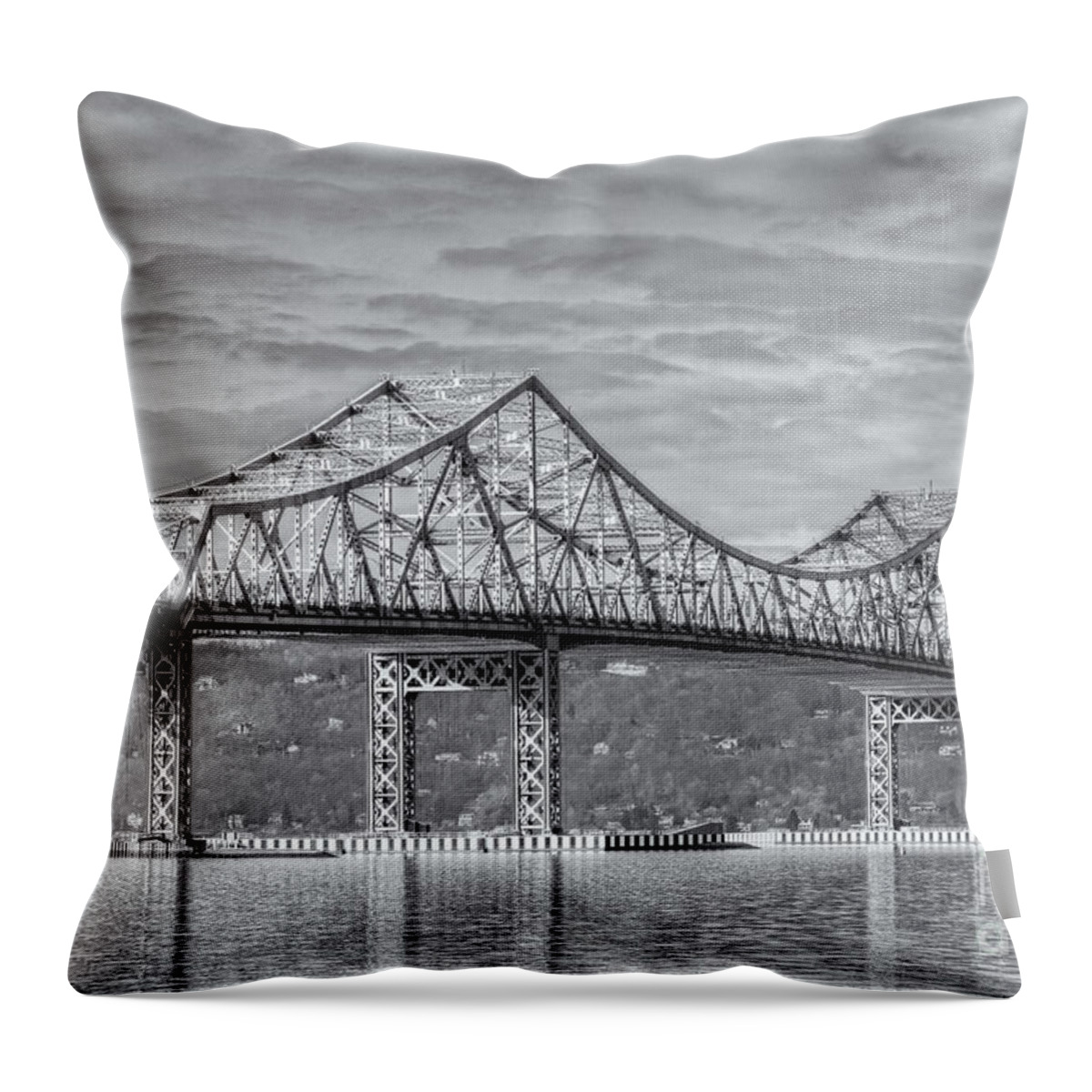 Clarence Holmes Throw Pillow featuring the photograph Tappan Zee Bridge IV by Clarence Holmes