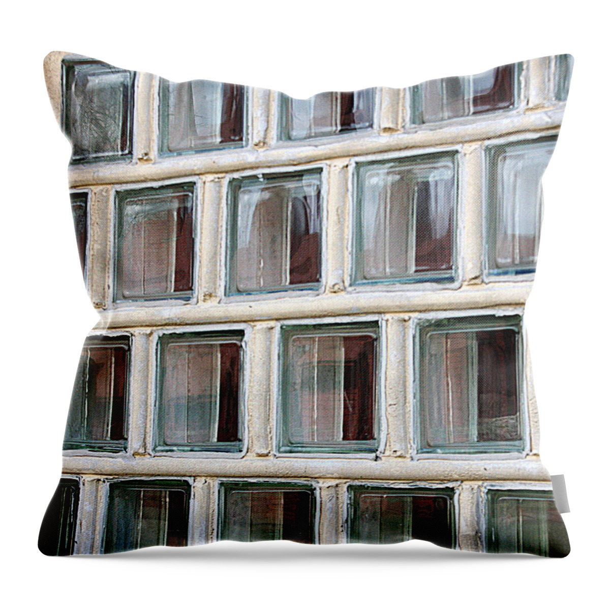 Windows Throw Pillow featuring the photograph Technocratic Windows by William Selander