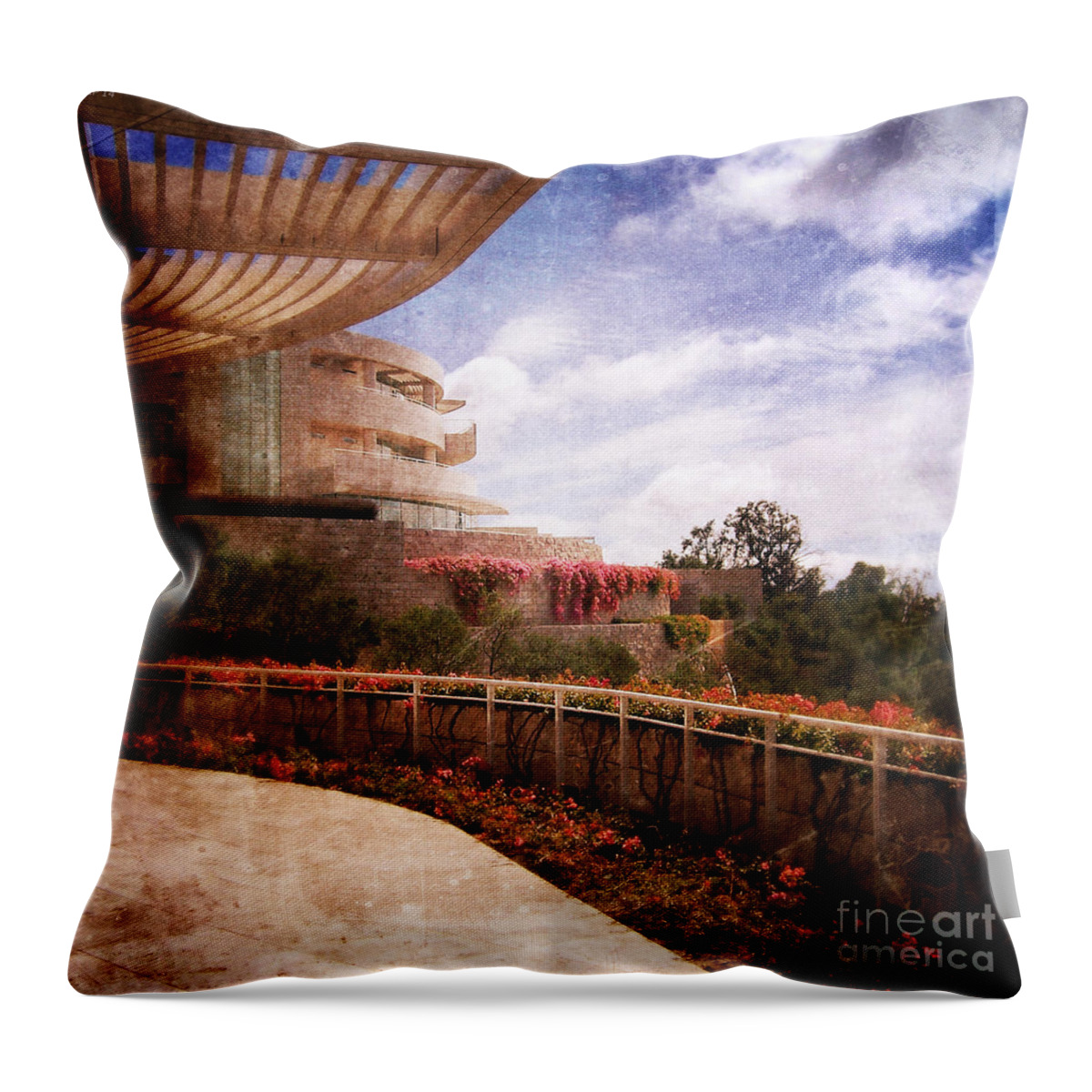 Photography Throw Pillow featuring the photograph Terraced Architecture by Phil Perkins