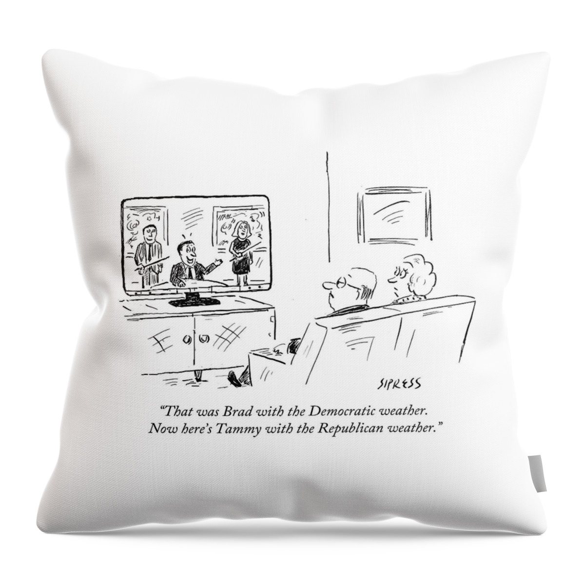 That Was Brad With The Democratic Weather. Now Throw Pillow