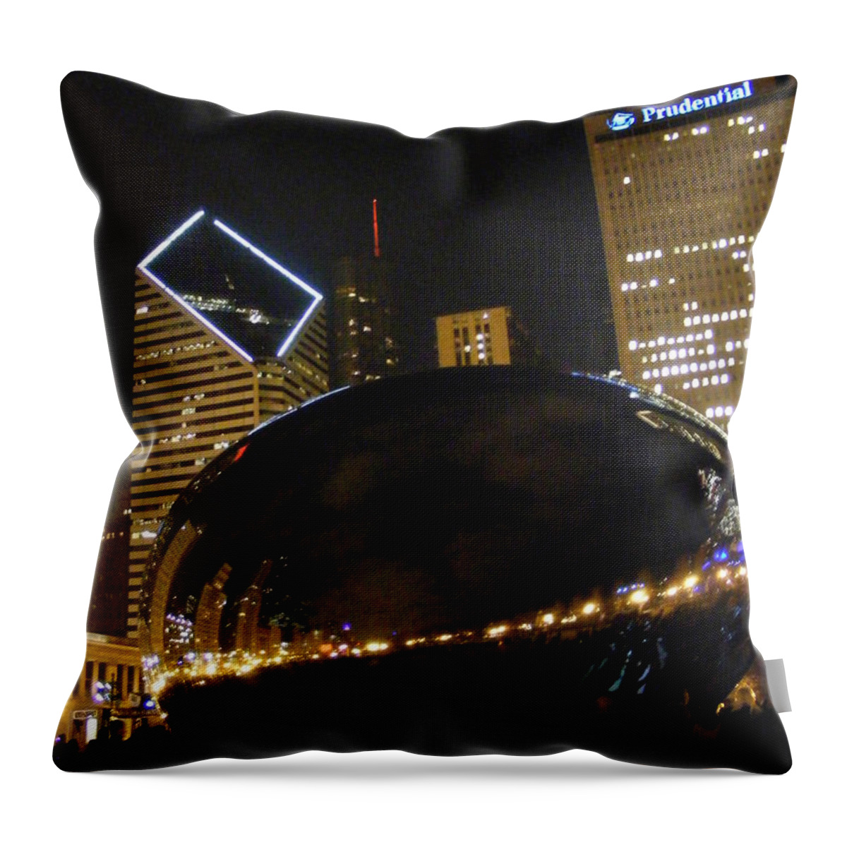 Night Throw Pillow featuring the photograph The Bean by Michelle Hoffmann