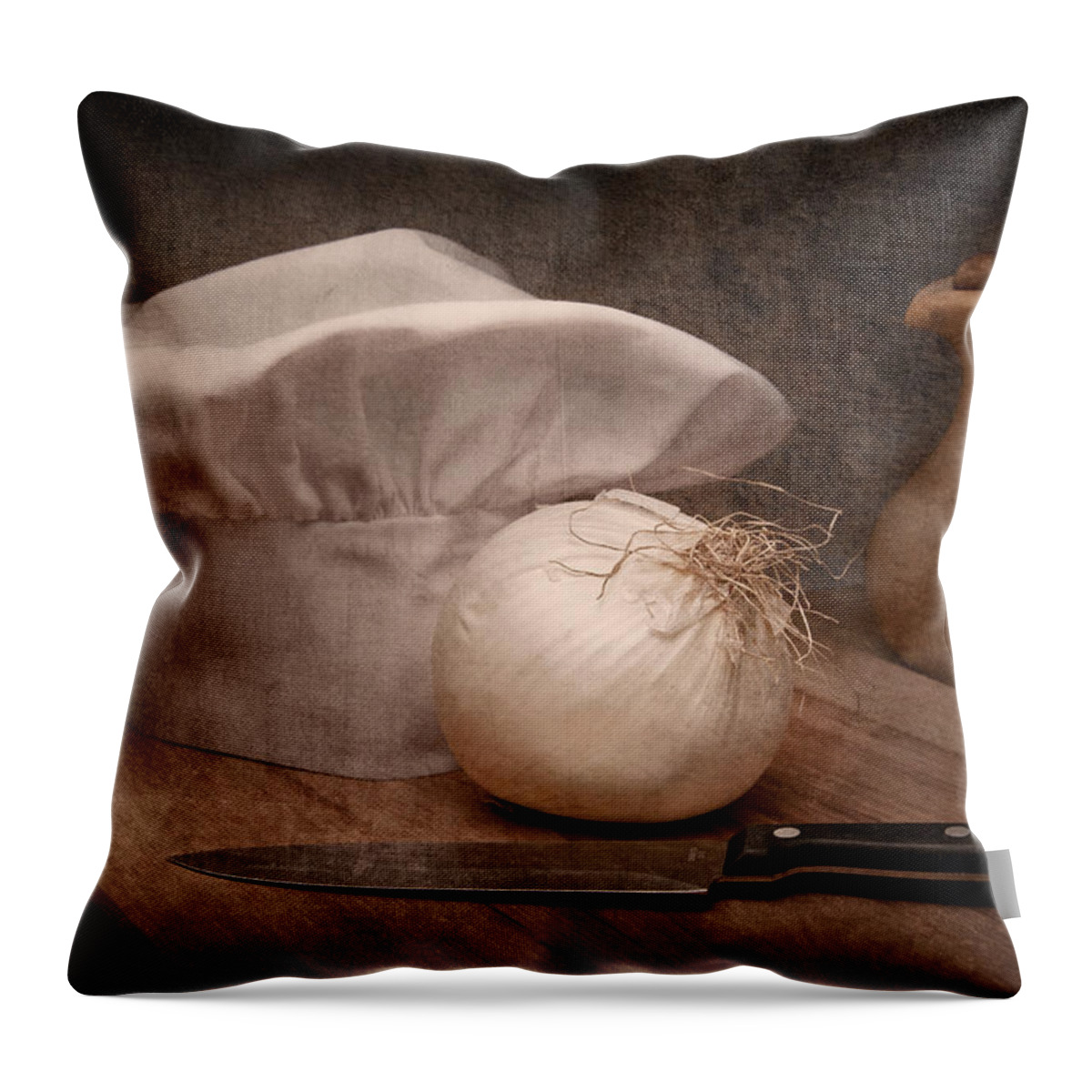 Food Service Throw Pillow featuring the photograph The Chef by Tom Mc Nemar