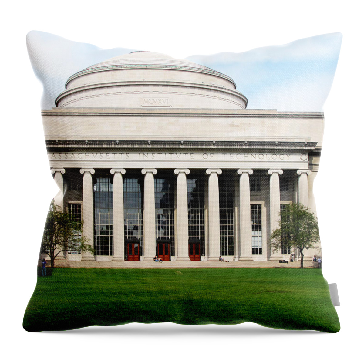 The Dome At Mit Throw Pillow featuring the photograph The Dome at MIT by Georgia Fowler