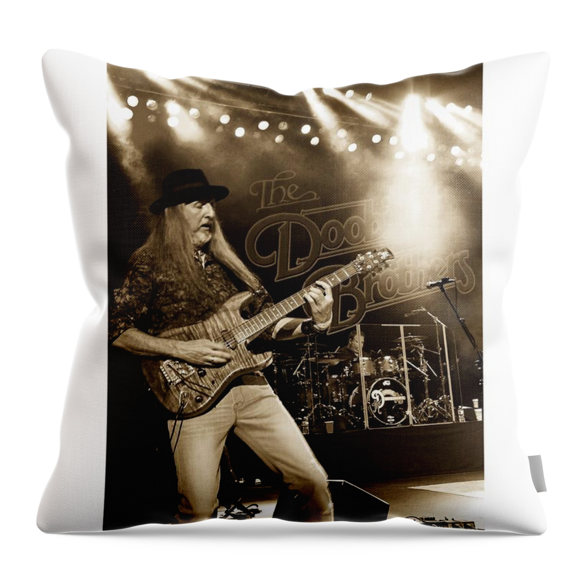 Doobie Brothers Throw Pillow featuring the photograph The Doobie Brothers by Alice Gipson