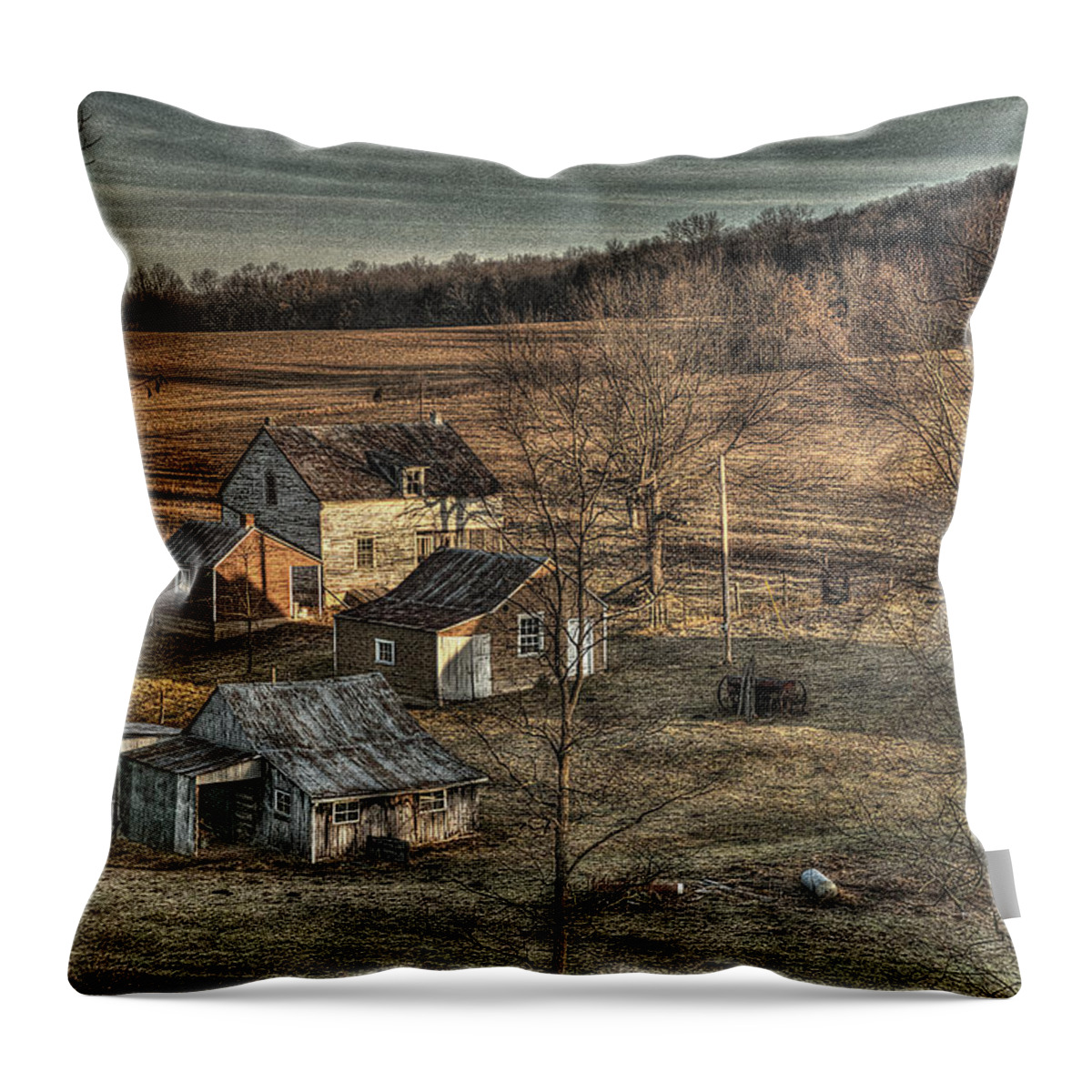 The Farmer In The Dell Throw Pillow featuring the photograph The Farmer in the Dell by William Fields