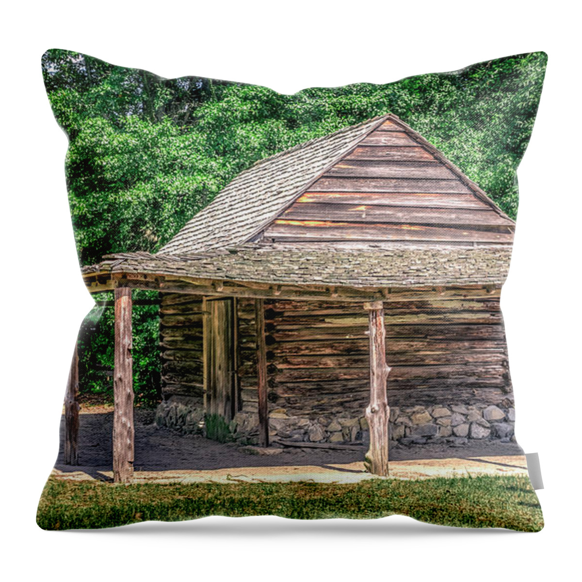 1830 Throw Pillow featuring the photograph The Forge by Traveler's Pics