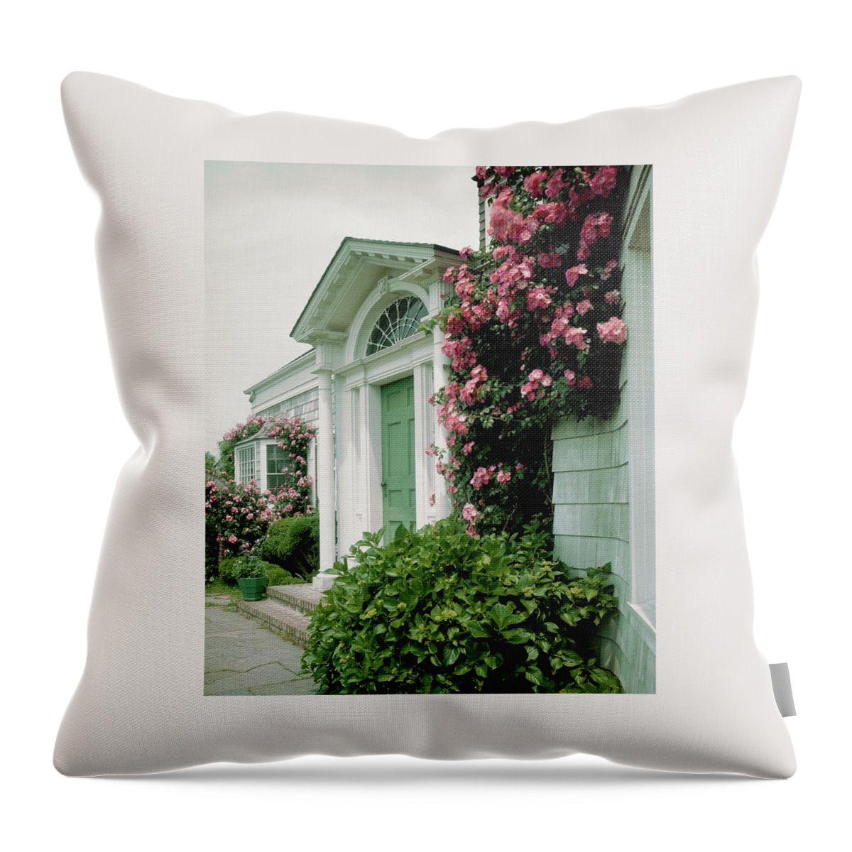 The Front Of Mr. And Mrs. A Stuart Waler's Home Throw Pillow