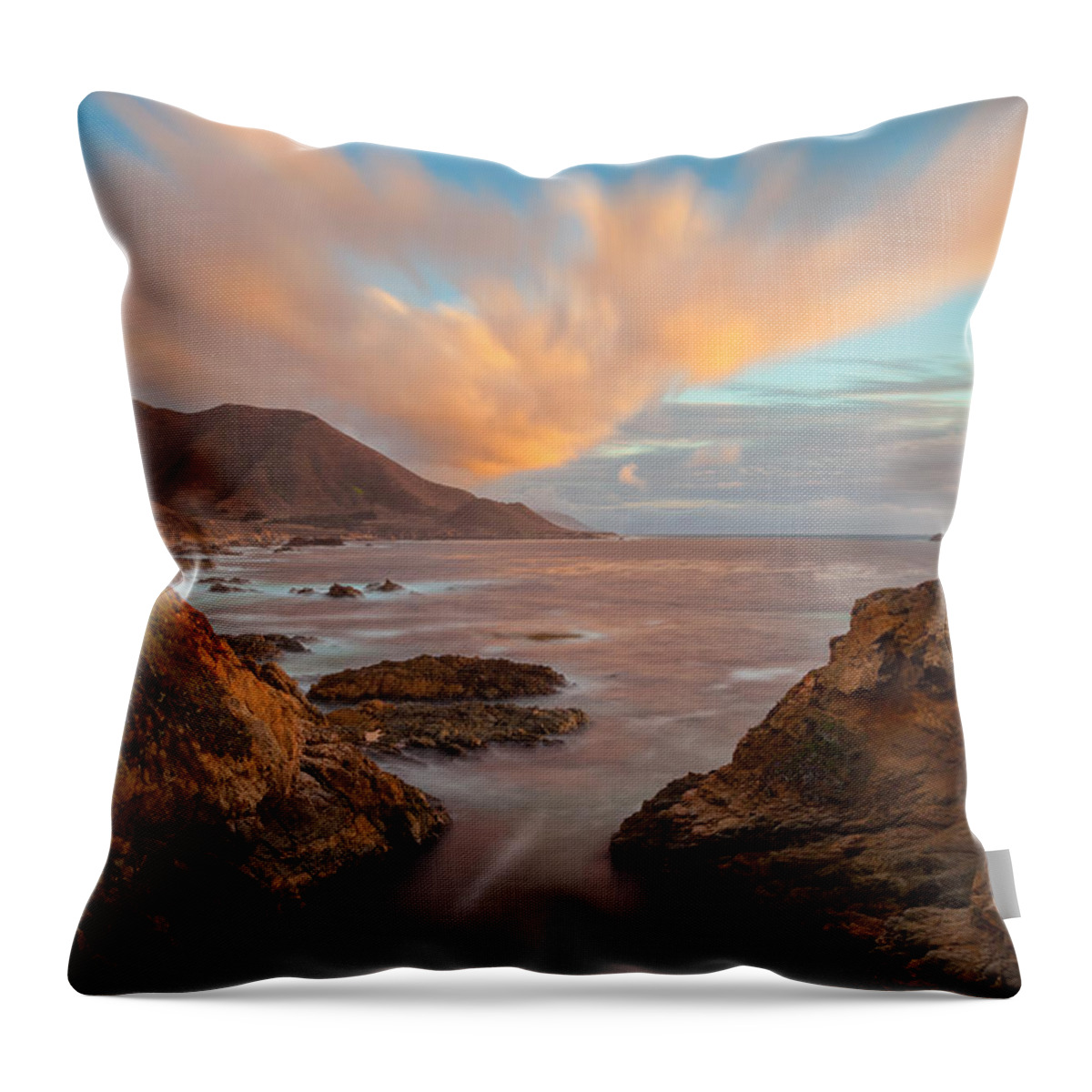 Landscape Throw Pillow featuring the photograph The Golden Hour 2 by Jonathan Nguyen