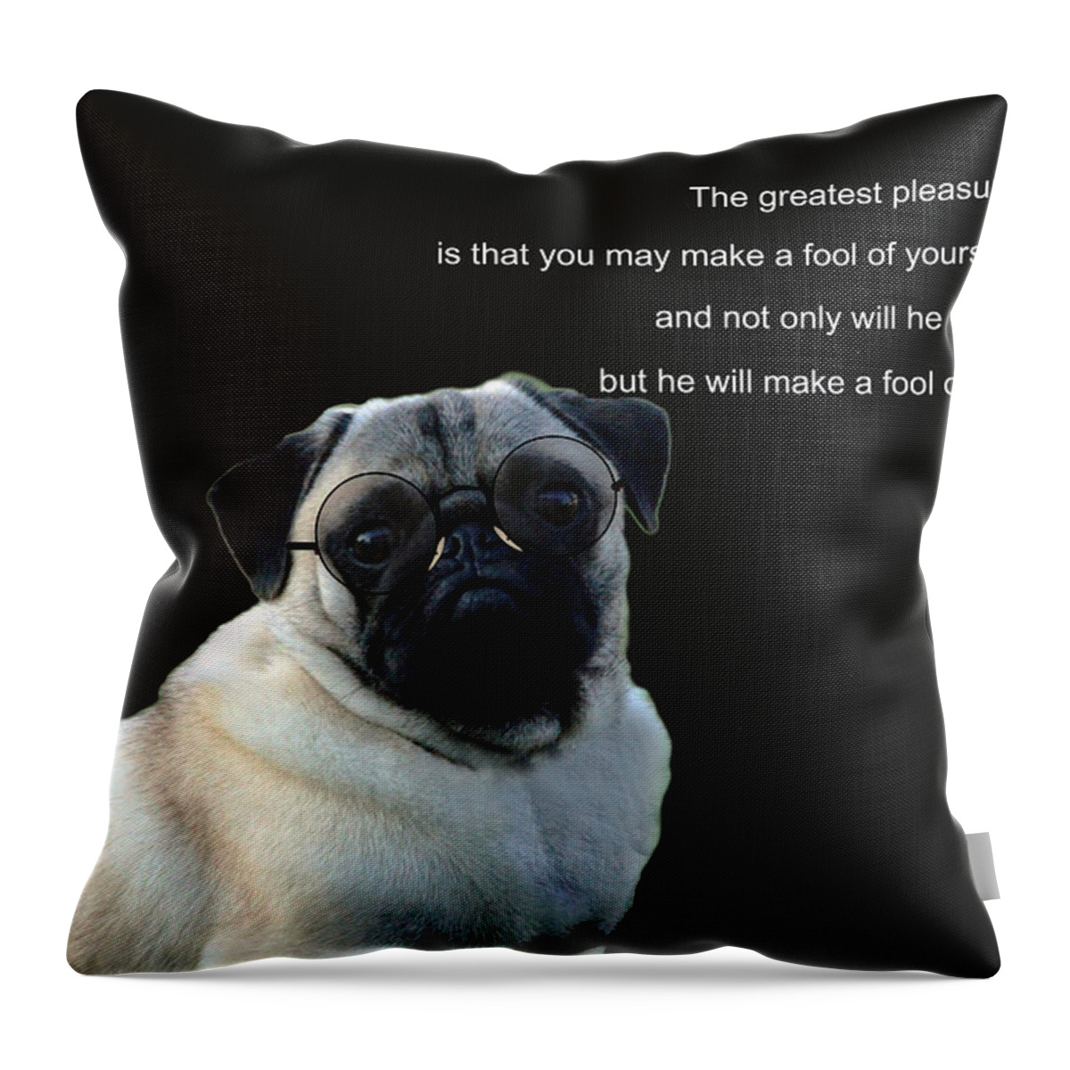 Pug Throw Pillow featuring the photograph Phinneaus by Jackson Pearson