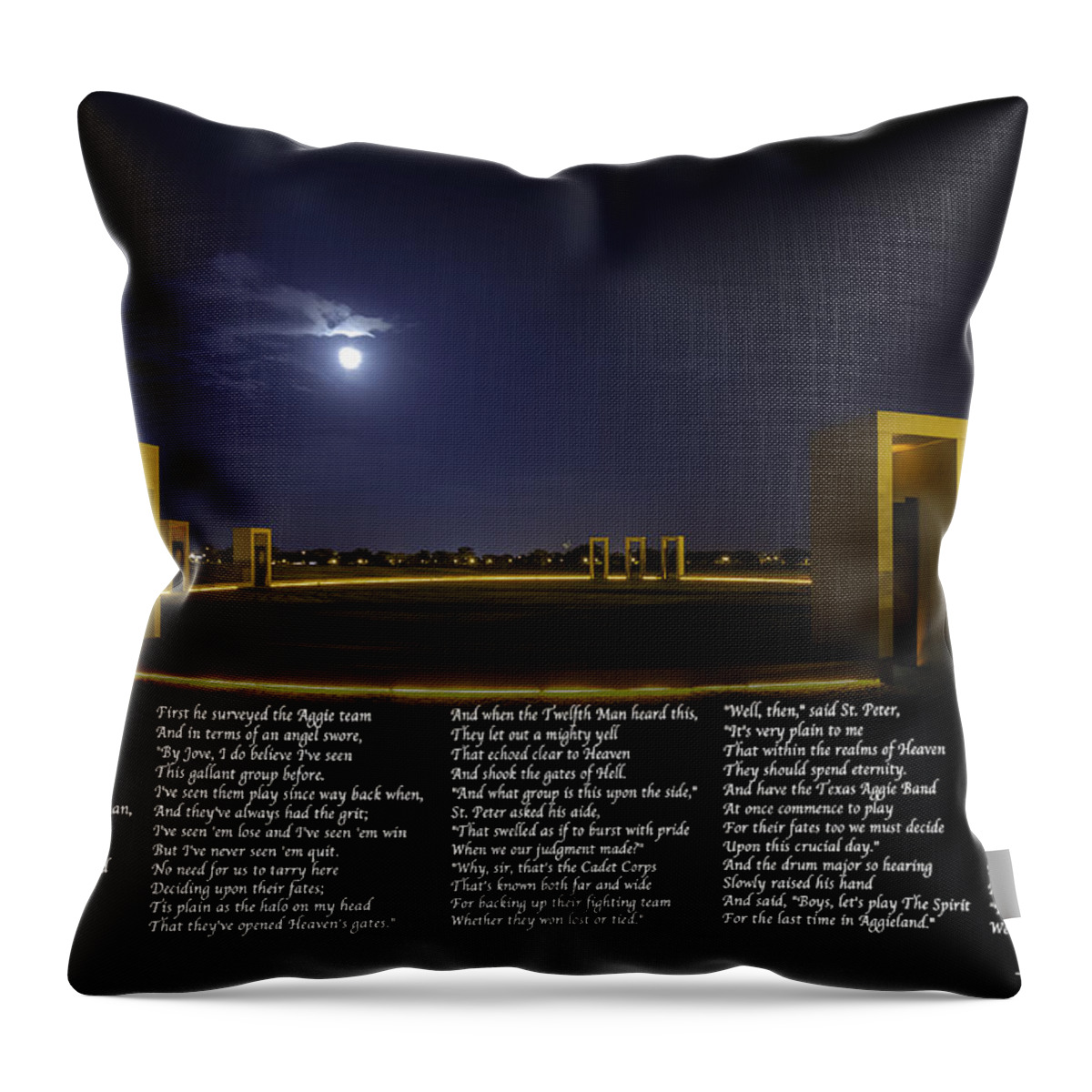 Texas A&m University Throw Pillow featuring the photograph The Last Corps Trip by David Morefield