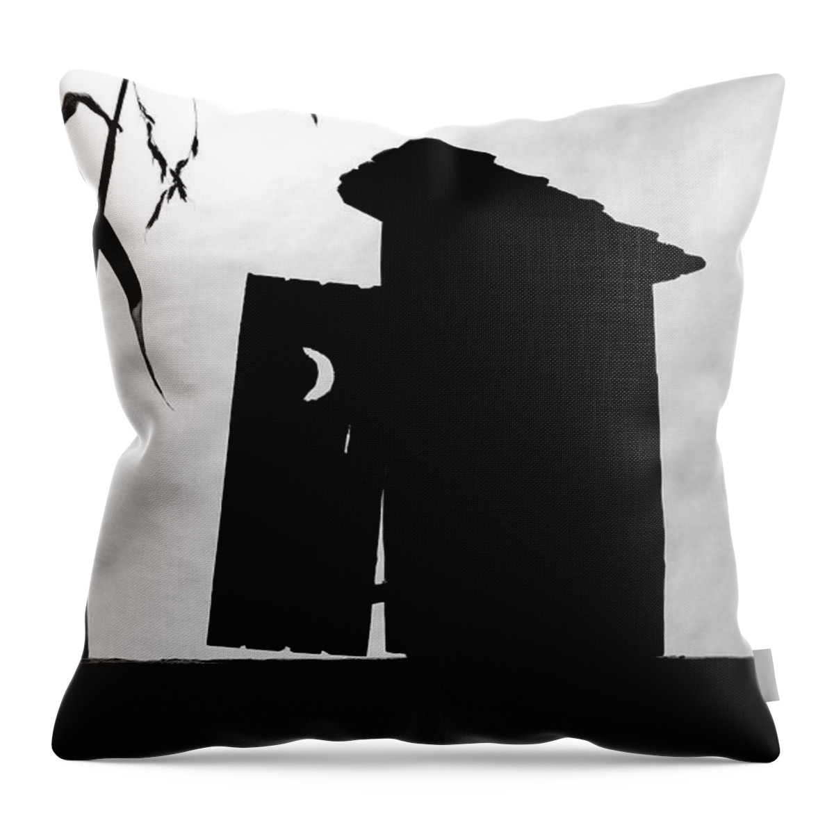Still Life Throw Pillow featuring the photograph The Outhouse by Mary Lee Dereske