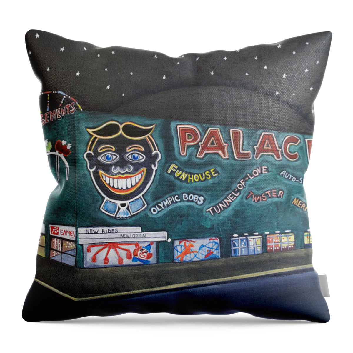 Tillie Throw Pillow featuring the painting The Palace at Night by Patricia Arroyo
