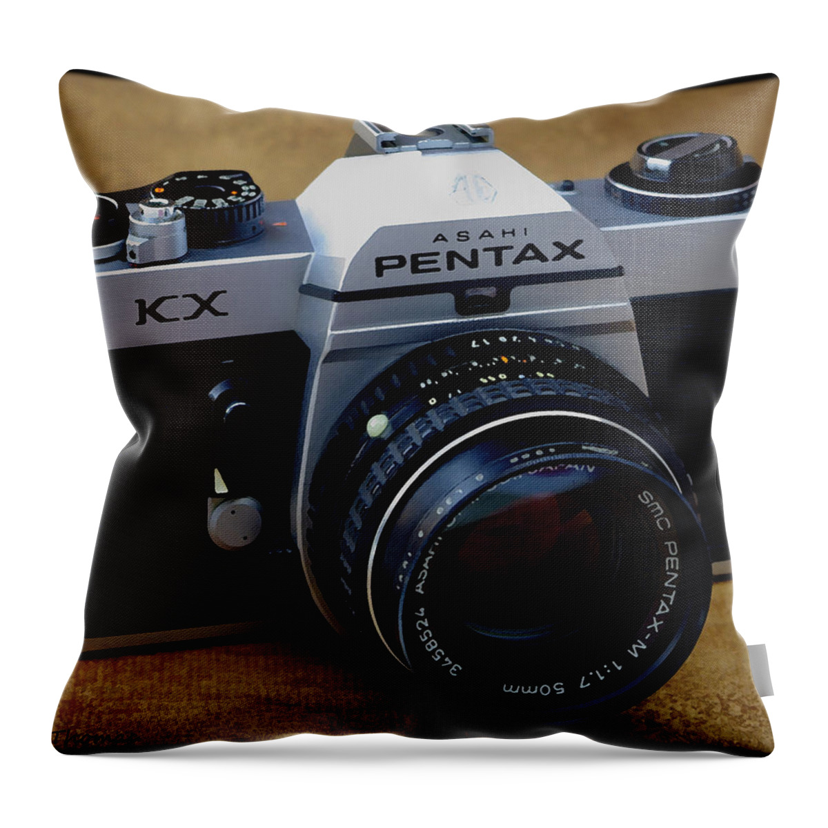 The Pentax KX Camera Throw Pillow by James C Thomas - Fine Art America