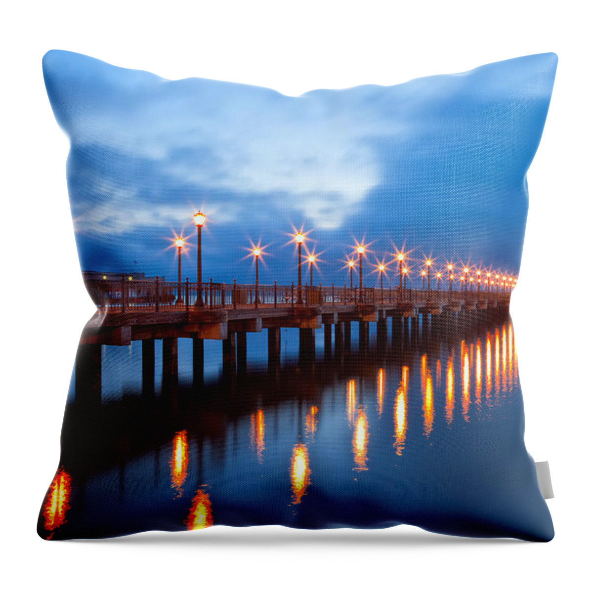 San Francisco Throw Pillow featuring the photograph The Pier by Jonathan Nguyen