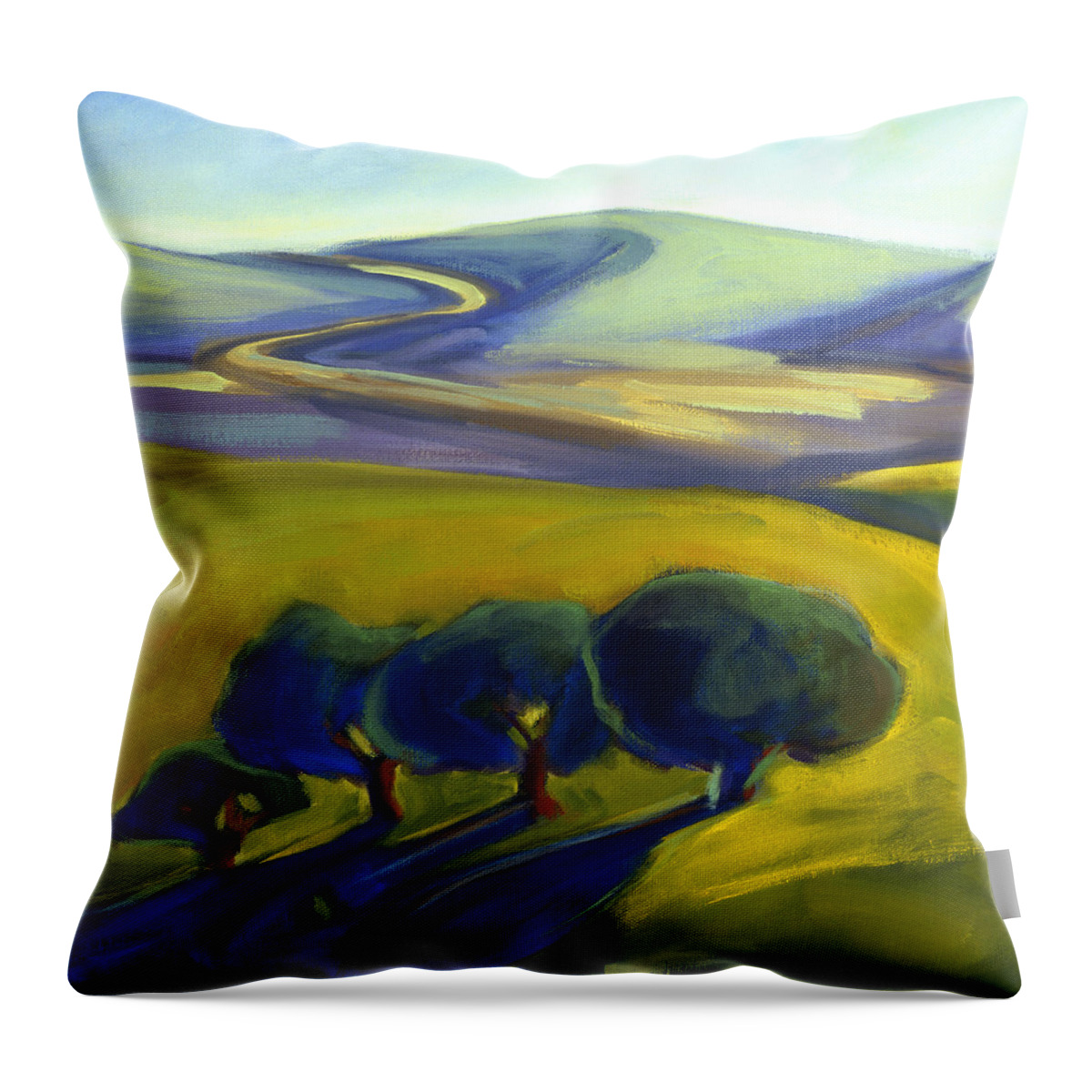 California Throw Pillow featuring the painting The Promise 2 by Konnie Kim