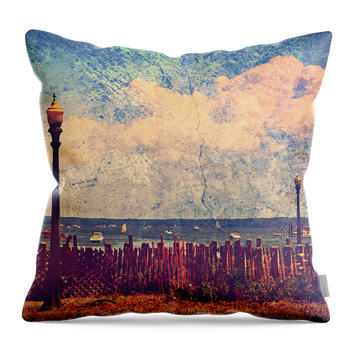 Mamaroneck Throw Pillow featuring the photograph The Salty Air Sea Breeze In Her Hair IV by Aurelio Zucco
