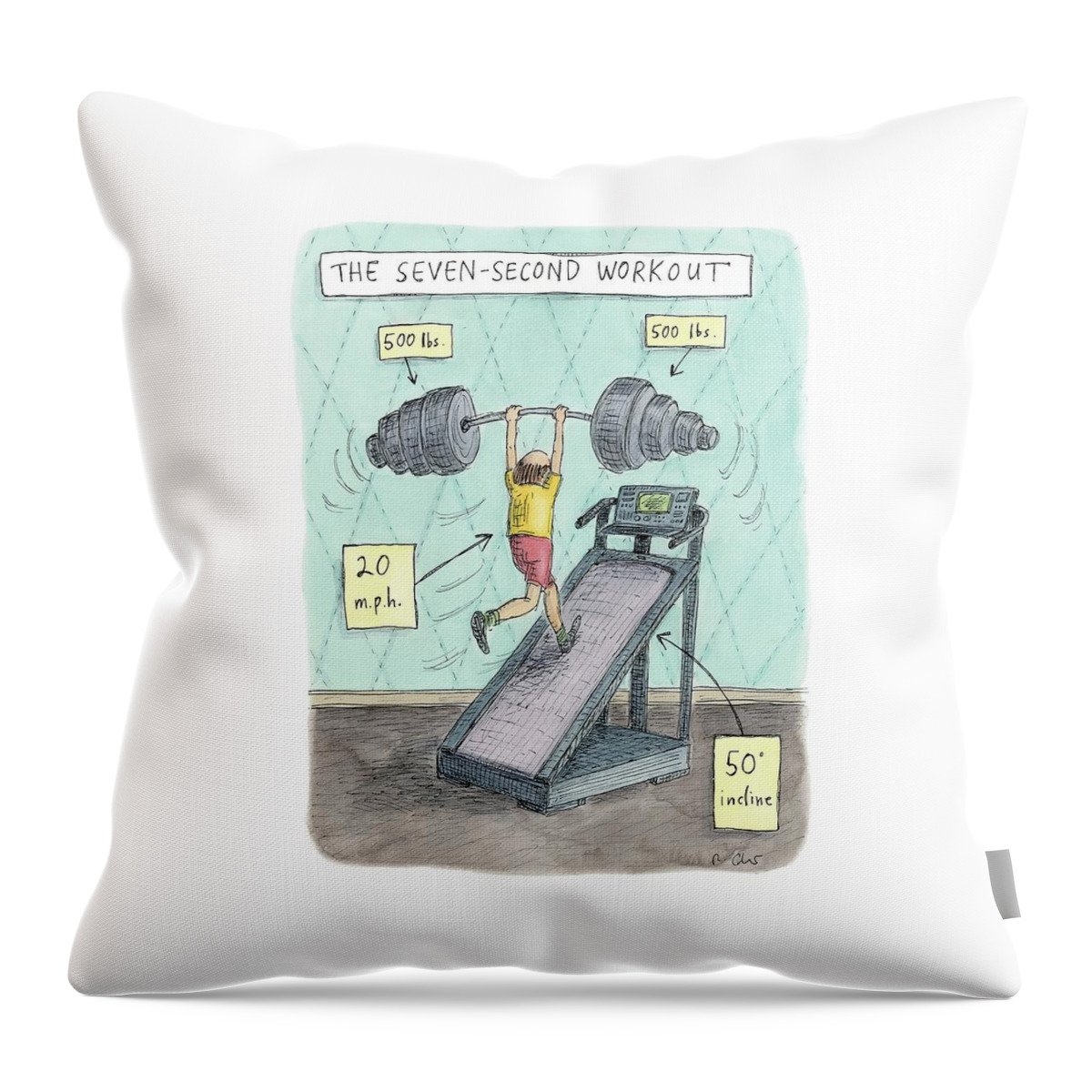 The Seven Second Workout Throw Pillow