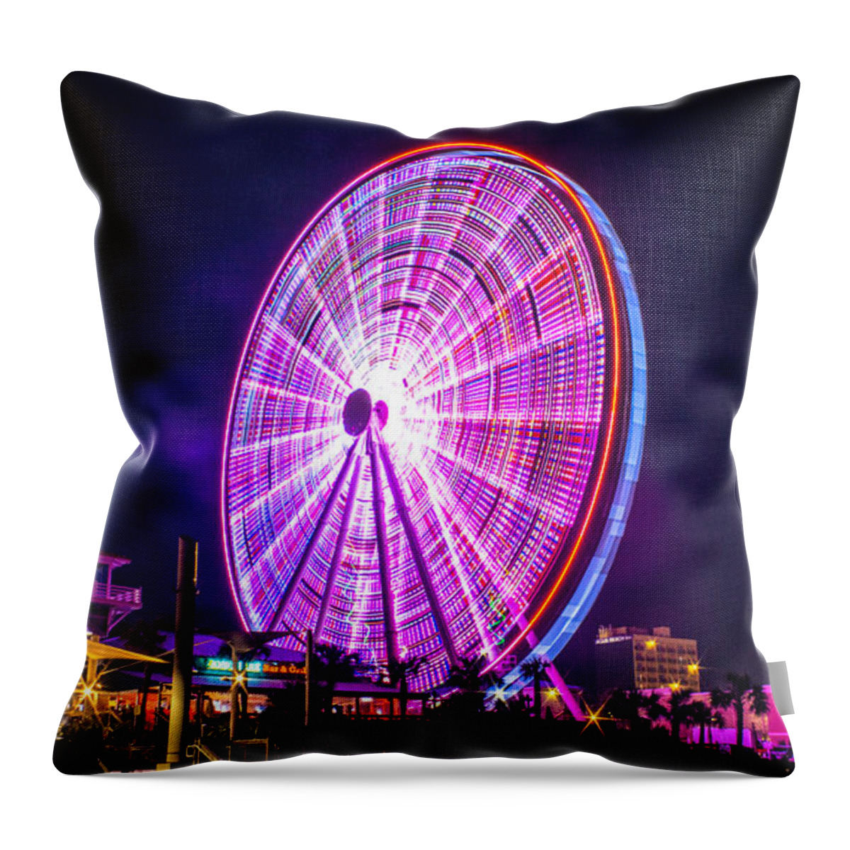 Ferris Throw Pillow featuring the photograph The Skywheel by Rob Sellers
