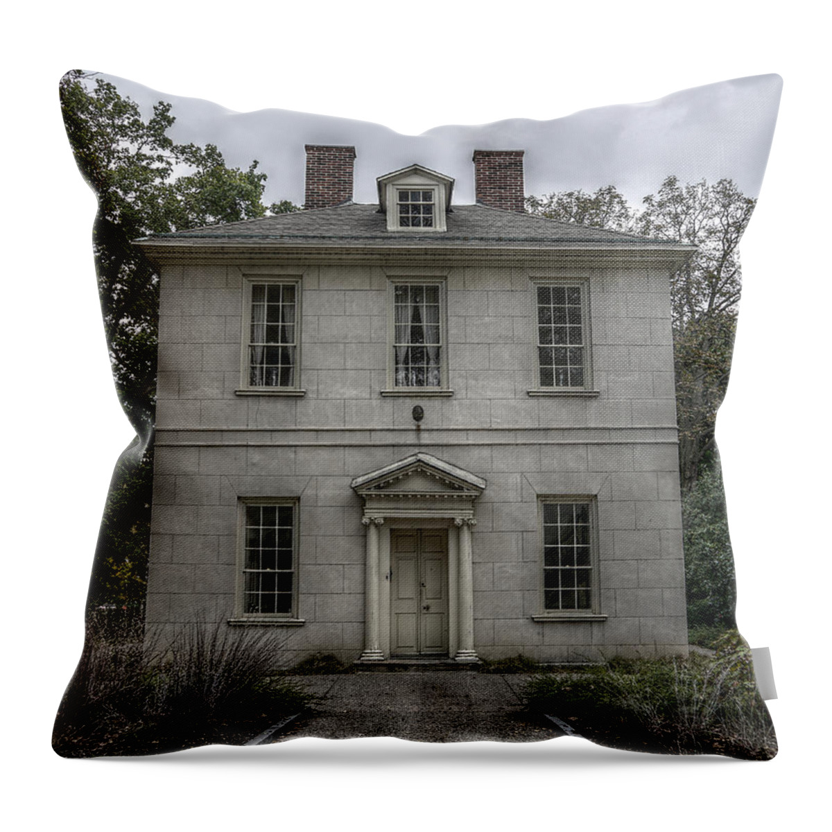 House Throw Pillow featuring the photograph The Solitude House by Richard Reeve