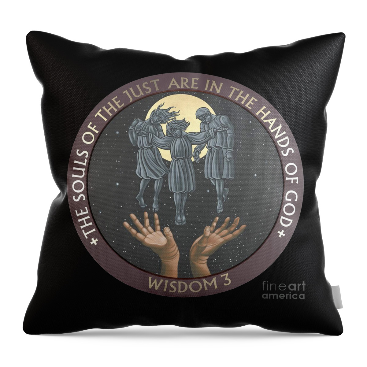 The Souls Of The Just Are In The Hands Of God Throw Pillow featuring the painting The Souls of the Just are in the Hands of God 172 by William Hart McNichols
