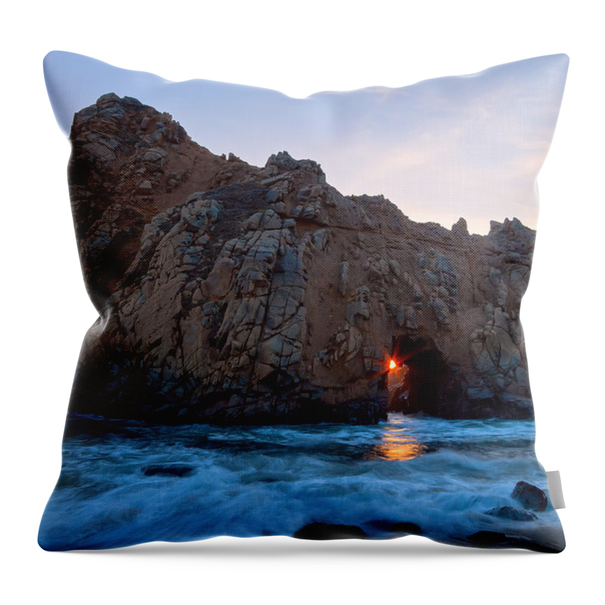 Landscape Throw Pillow featuring the photograph The Star of Pfeiffer by Jonathan Nguyen