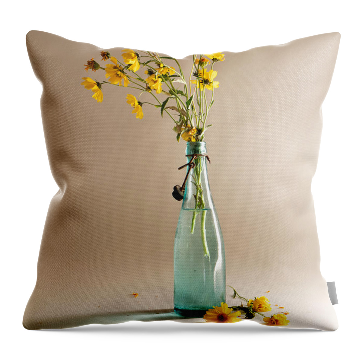 Still Life Throw Pillow featuring the photograph The Vase by Mary Lee Dereske