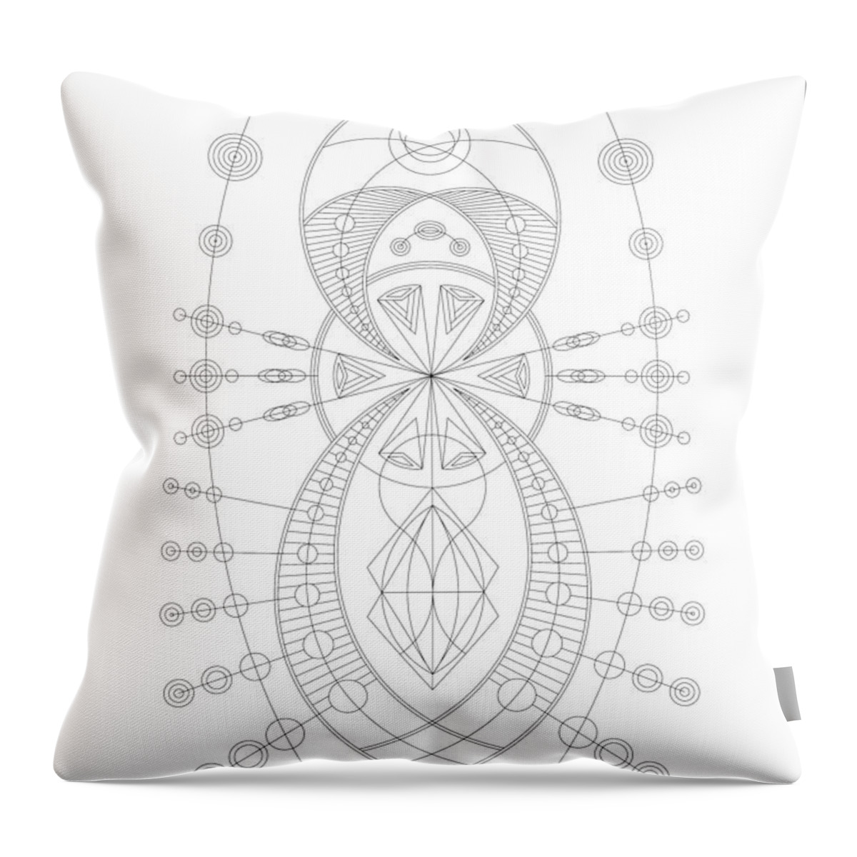 Relief Throw Pillow featuring the digital art The Visitor by DB Artist