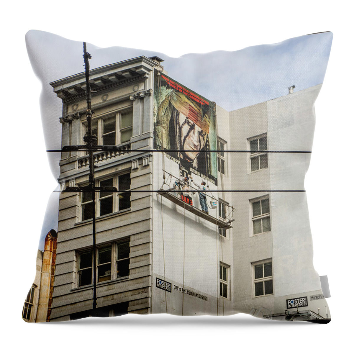 Sf Moma Throw Pillow featuring the photograph There goes Johnny by Weir Here And There