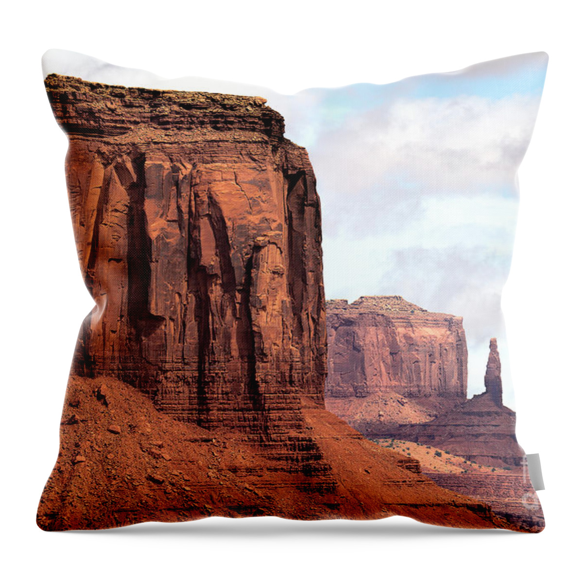 Red Rocks Throw Pillow featuring the photograph There Must be Kings by Jim Garrison