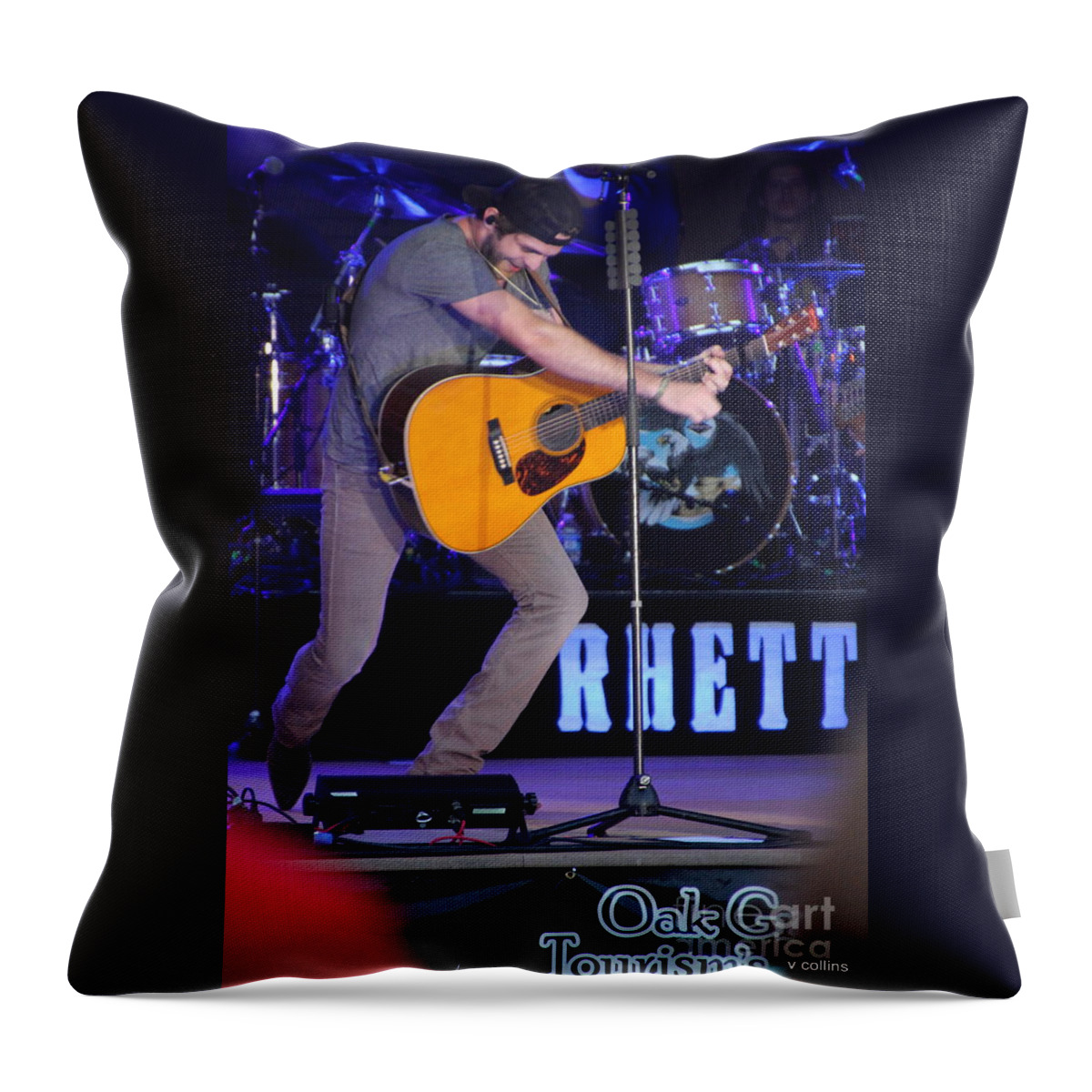 Thomas Rhett Akins Jr Throw Pillow featuring the photograph Thomas Rhett Country Music Concert 2014 by Valerie Collins