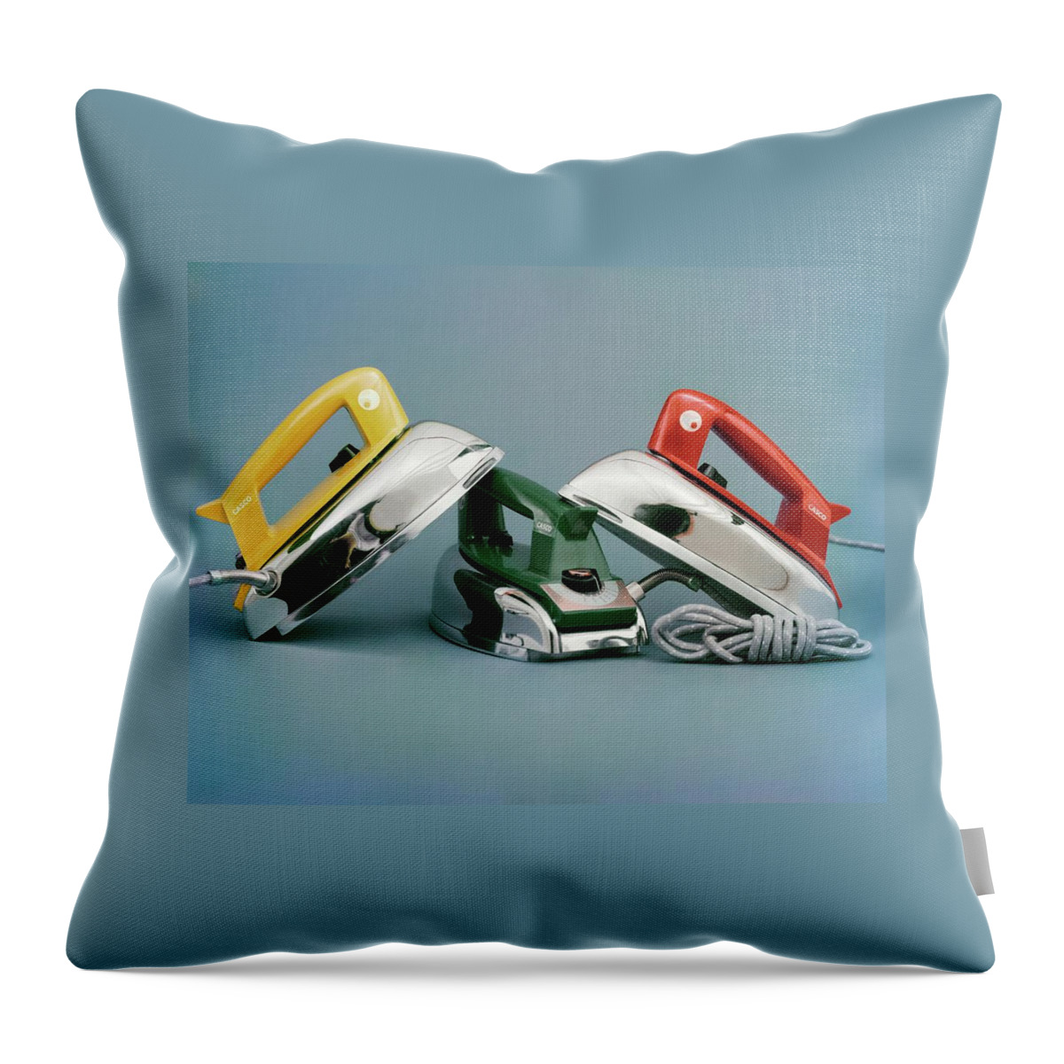 Three Irons By Casco Products Throw Pillow