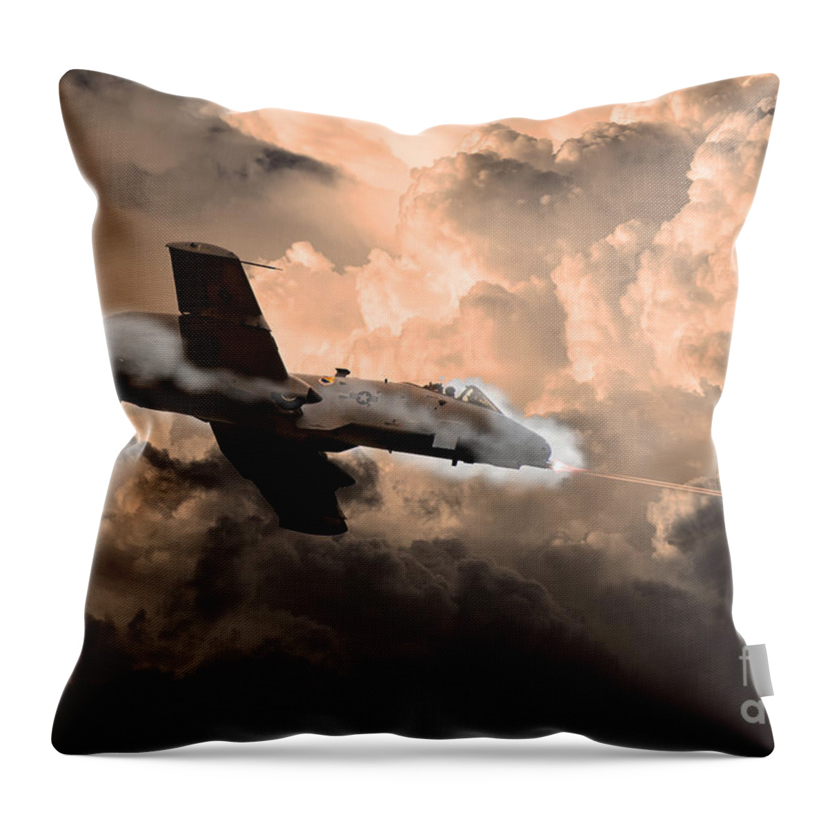 A10 Throw Pillow featuring the digital art Tipping In by Airpower Art