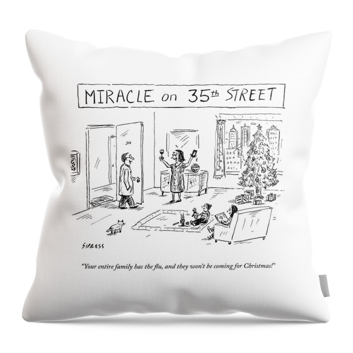 Title: Miracle On 35th Street. A Family Throw Pillow