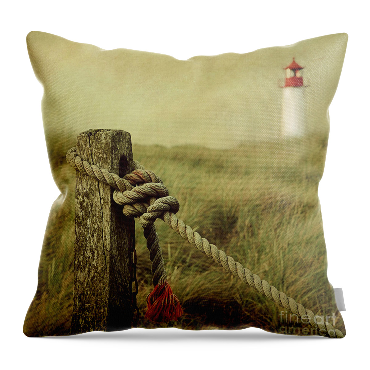 Lighthouse Throw Pillow featuring the photograph To The Lighthouse by Hannes Cmarits