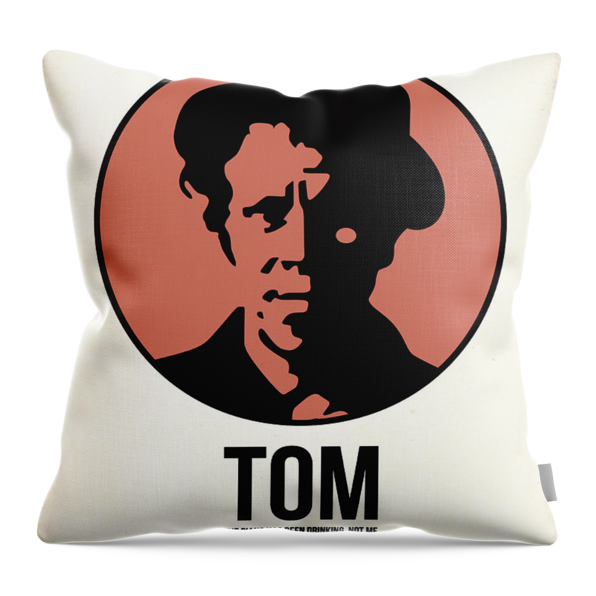 Music Throw Pillow featuring the digital art Tom Poster 1 by Naxart Studio