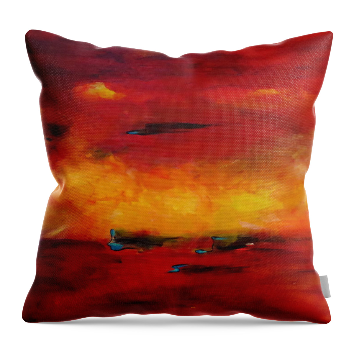 Large Throw Pillow featuring the painting Too Enthralled by Soraya Silvestri