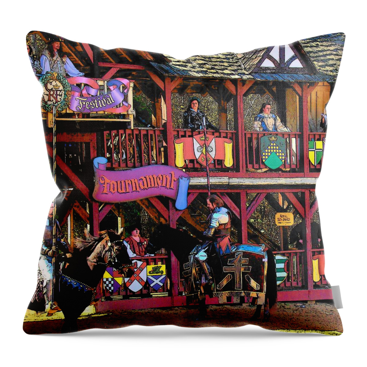 Fine Art Throw Pillow featuring the photograph Tournament by Rodney Lee Williams