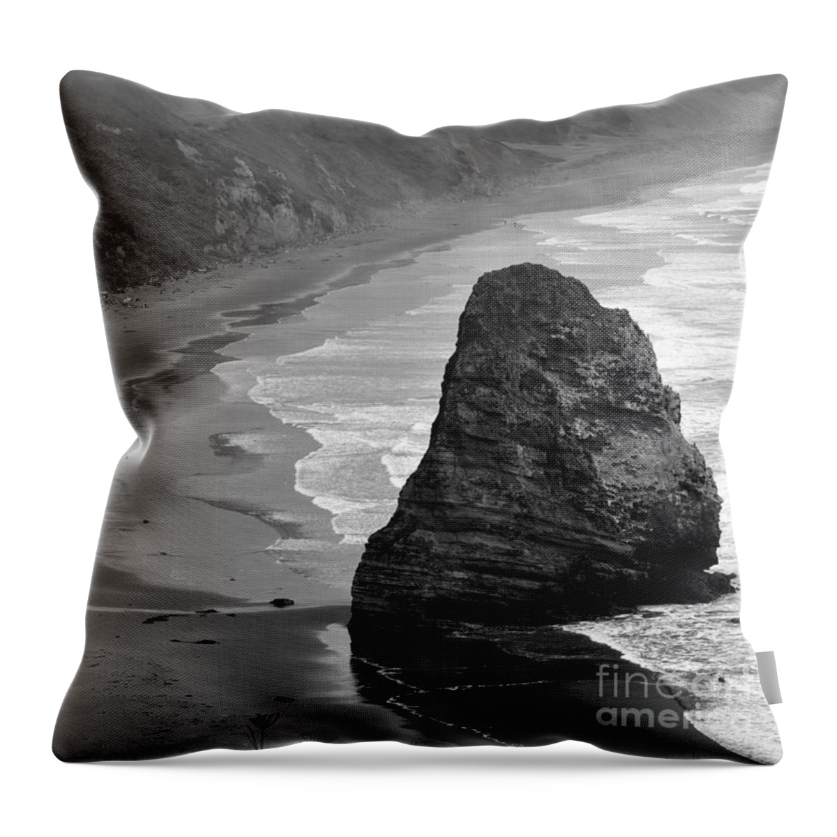 Beach-photographs Throw Pillow featuring the photograph The Rock #1 by Kirt Tisdale