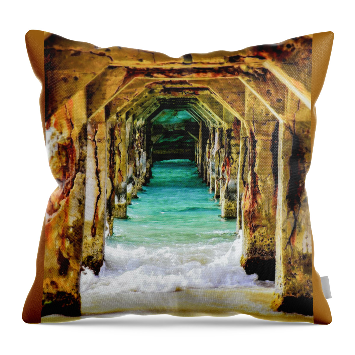 Waterscapes Throw Pillow featuring the photograph Tranquility Below by Karen Wiles