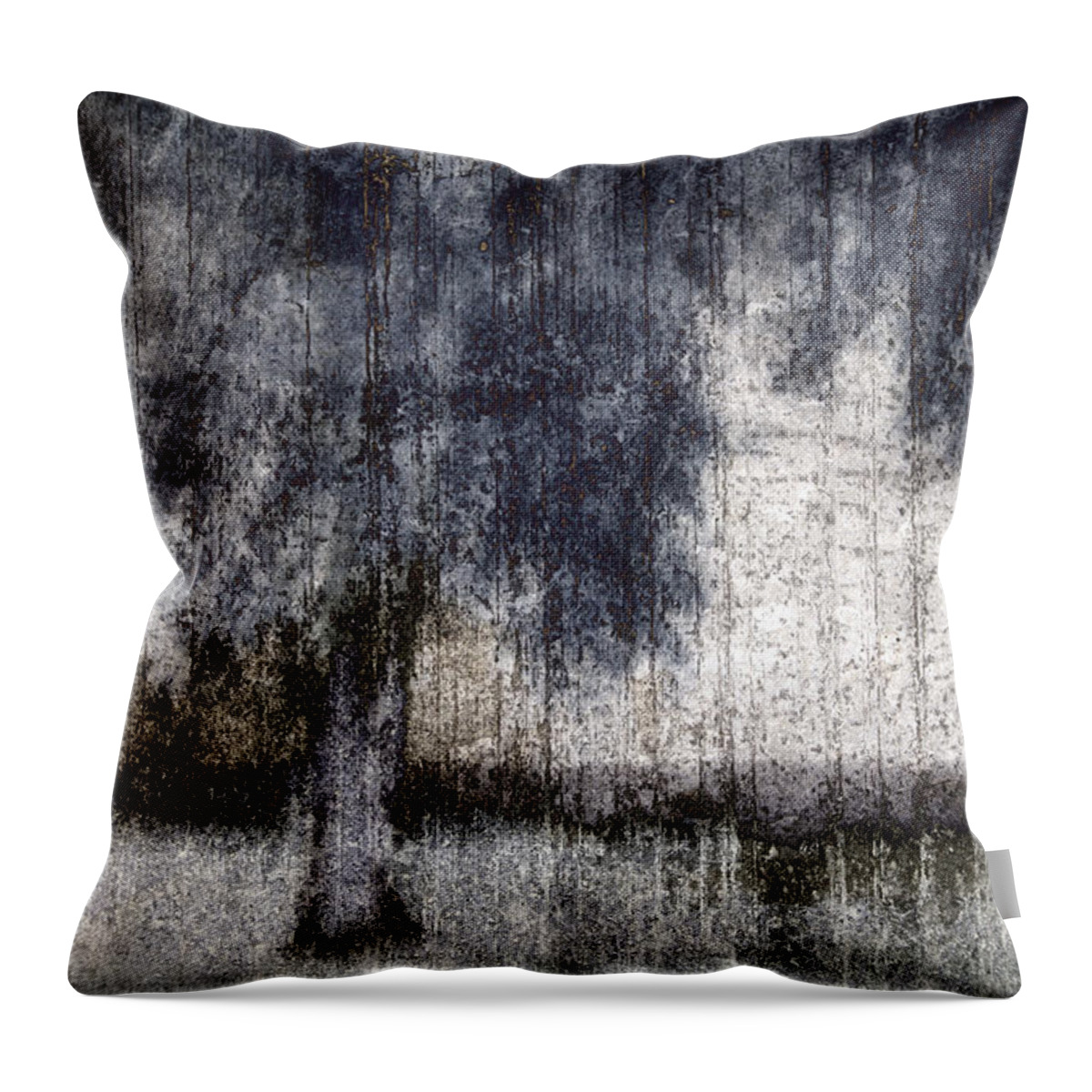 Tree Throw Pillow featuring the photograph Tree Through Sheer Curtains by Carol Leigh