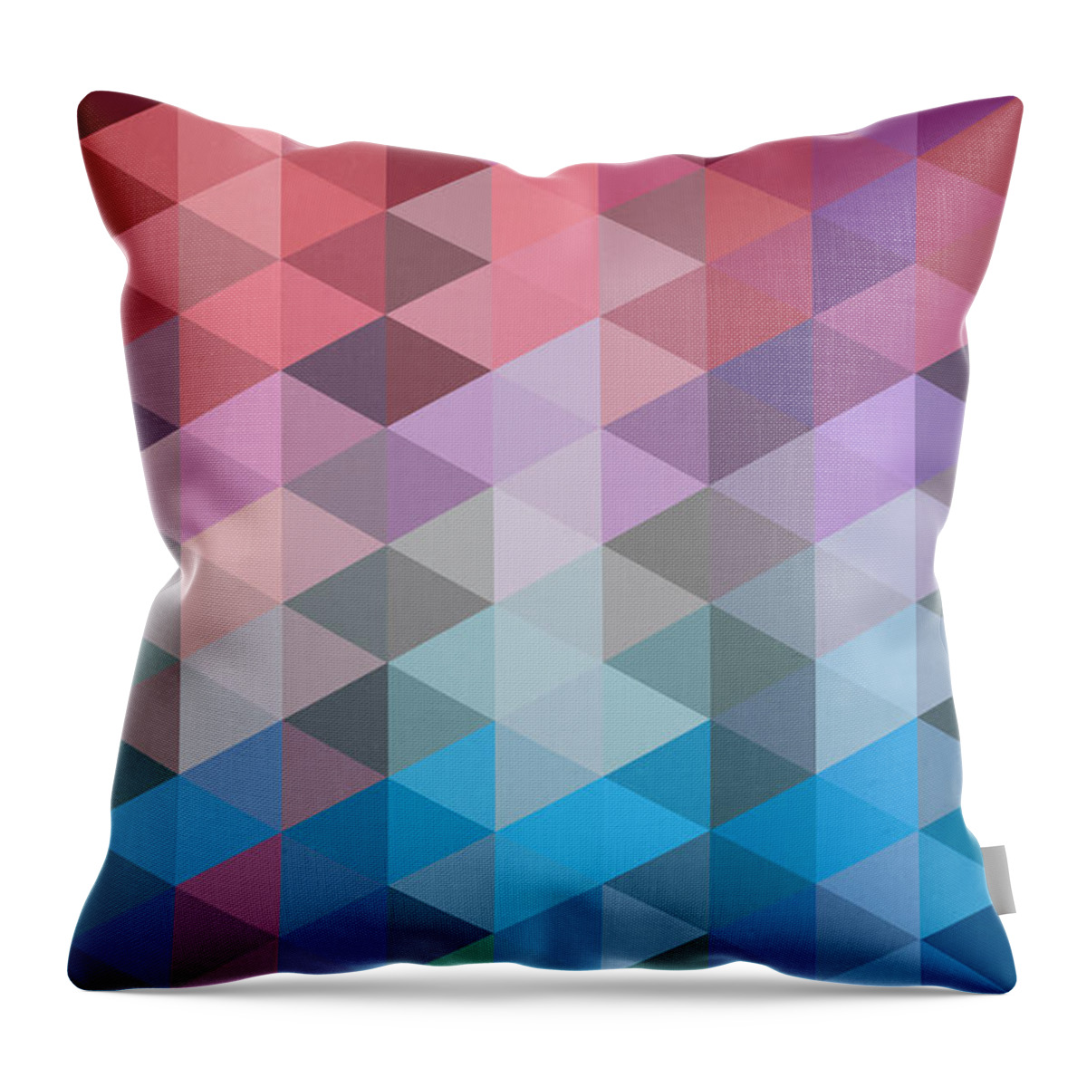 Contemporary Throw Pillow featuring the painting Triangles by Mark Ashkenazi