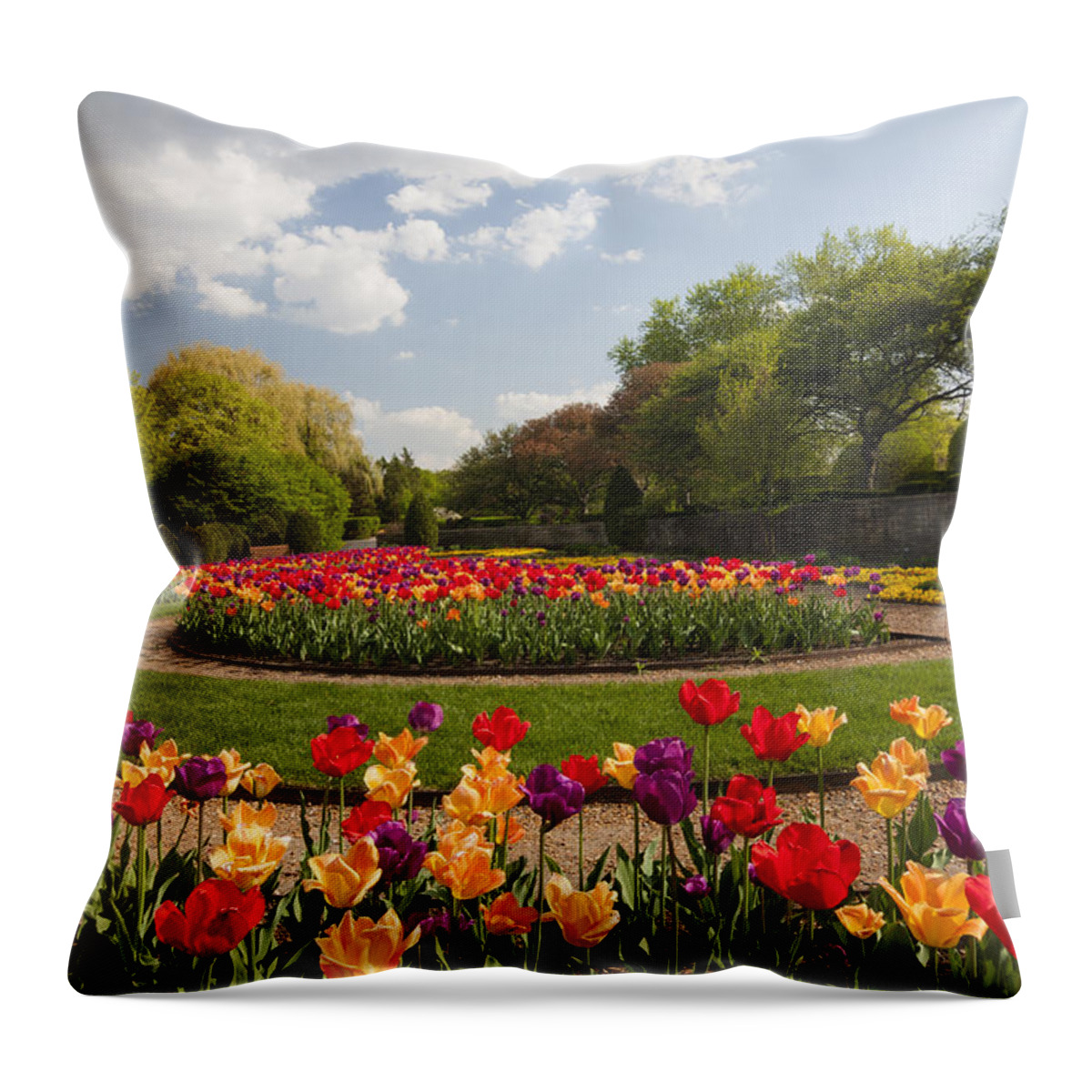 Cantigny Throw Pillow featuring the photograph Tulip Time by Patty Colabuono