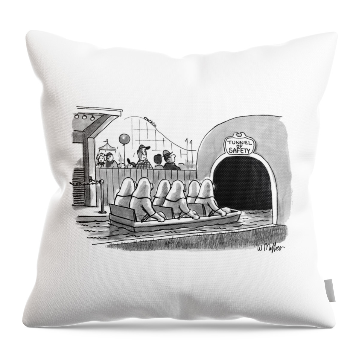 Tunnel Of Safety Throw Pillow