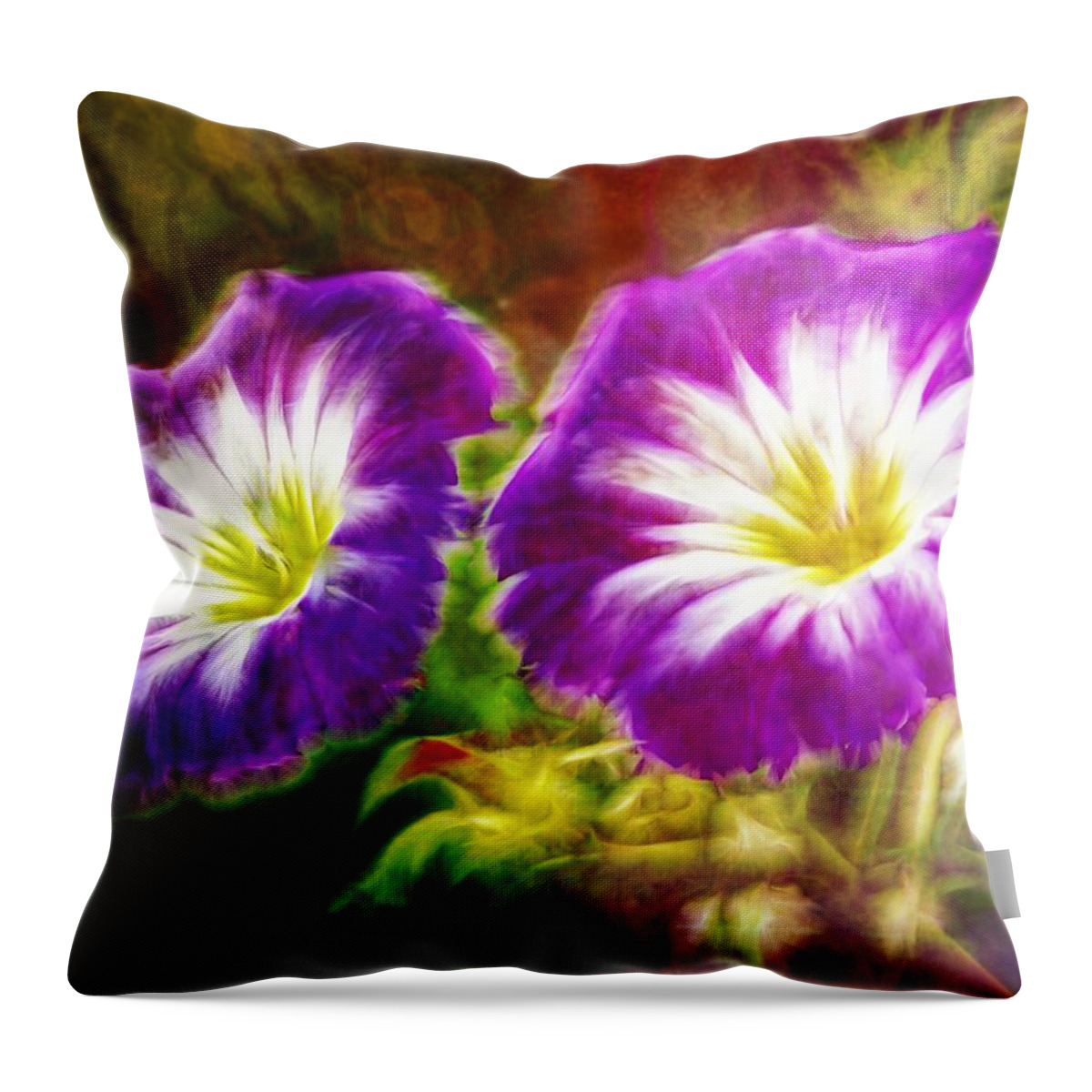 Flowers Throw Pillow featuring the digital art Two eyes of Heaven by Lilia D