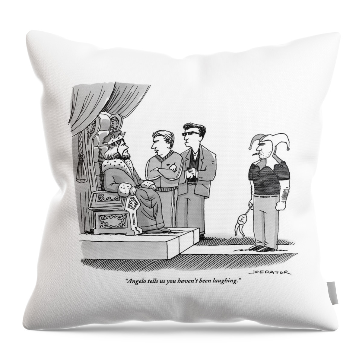 Two Mobster Tough Guys Confront A King On Behalf Throw Pillow
