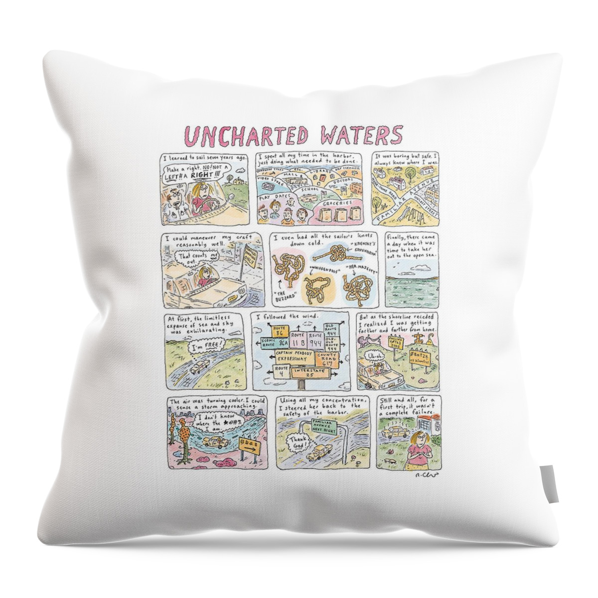 'uncharted Waters' Throw Pillow