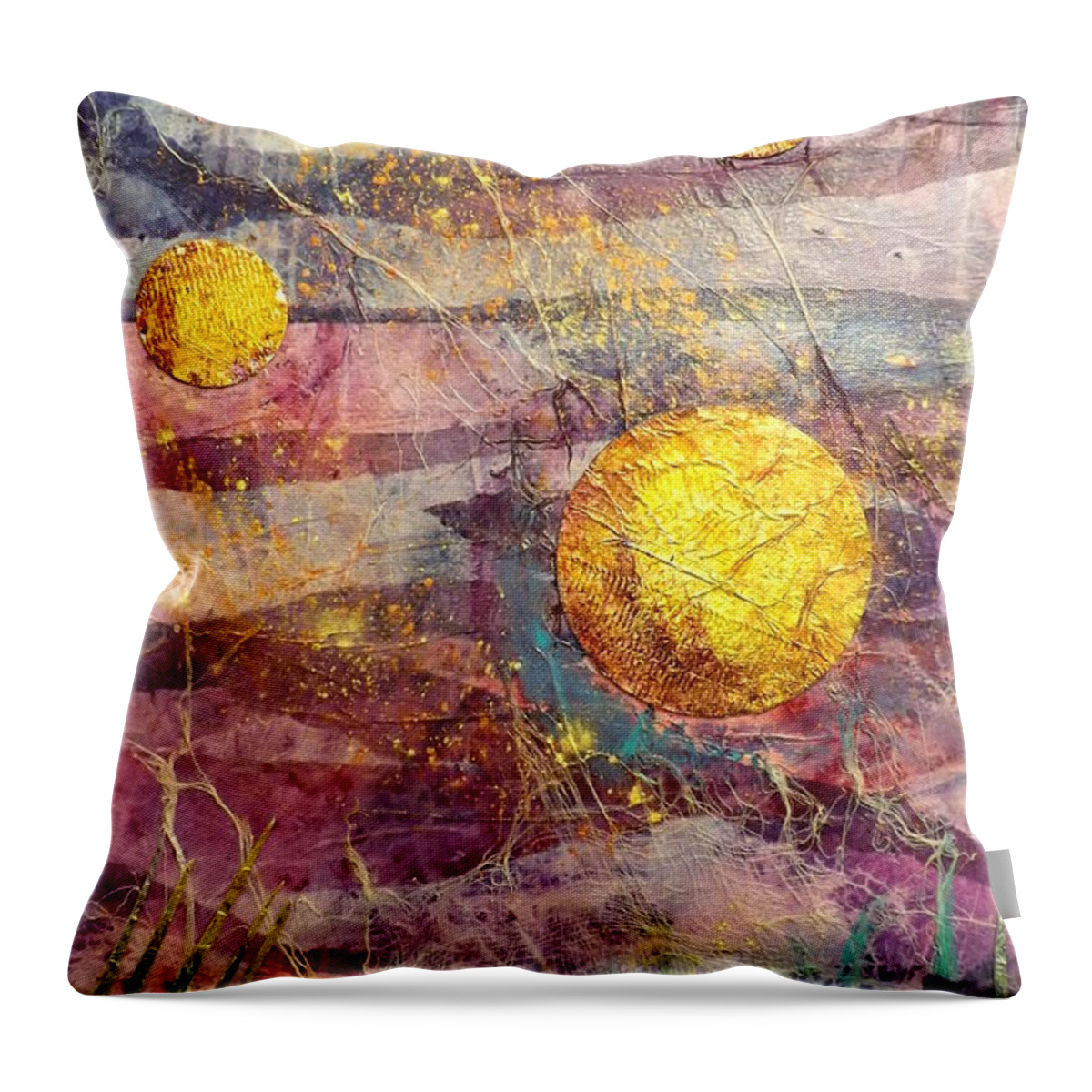 Underwater Universe Throw Pillow featuring the painting Underwater Universe by Darren Robinson