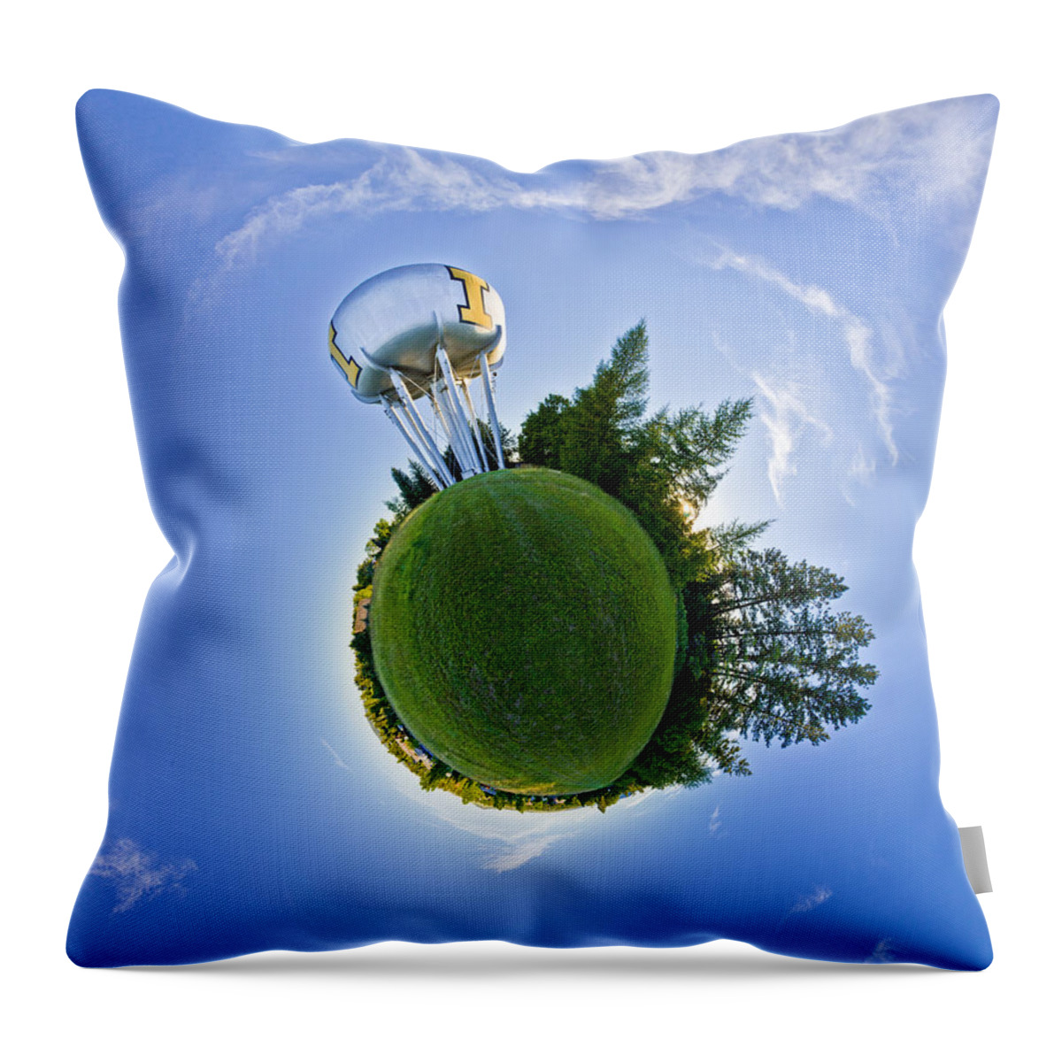 University Throw Pillow featuring the photograph University of Idaho by Niels Nielsen