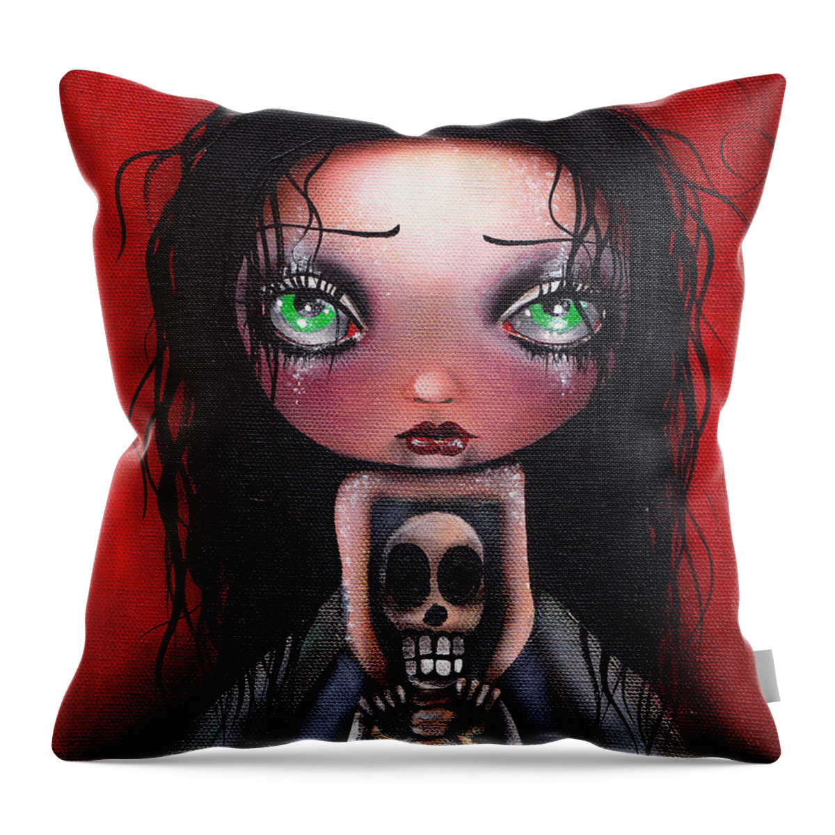 Abril Andrade Griffith Throw Pillow featuring the painting Until the End by Abril Andrade