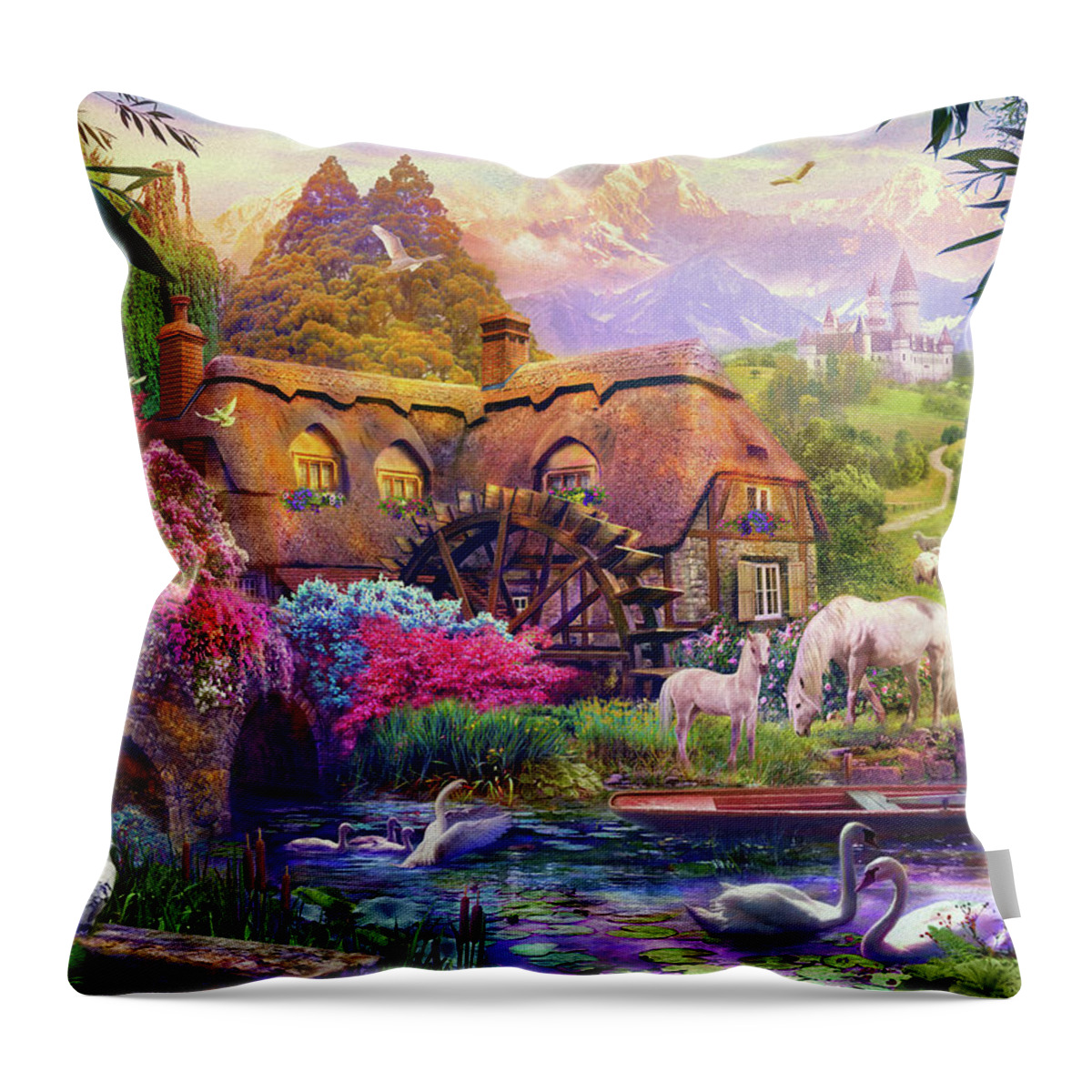 Jan Patrik Krasny Throw Pillow featuring the photograph Light Palace by MGL Meiklejohn Graphics Licensing